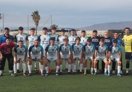 La Selección de Fútbol 11 Masculino, en su primer partido del CAU.