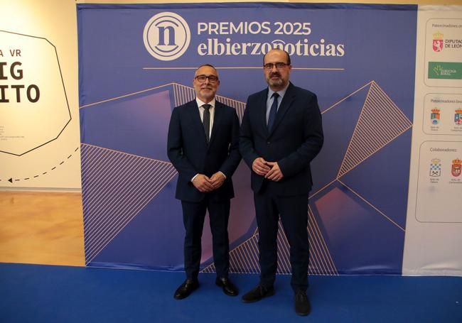 Carlos Cortina, concejal, y Marco Morala, alcalde de Ponferrada.