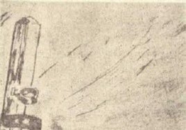 Dibujo de una ejecución en garrote vil.