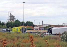 Imagen del fatal accidente ocurrido en 2020 en la N-232.