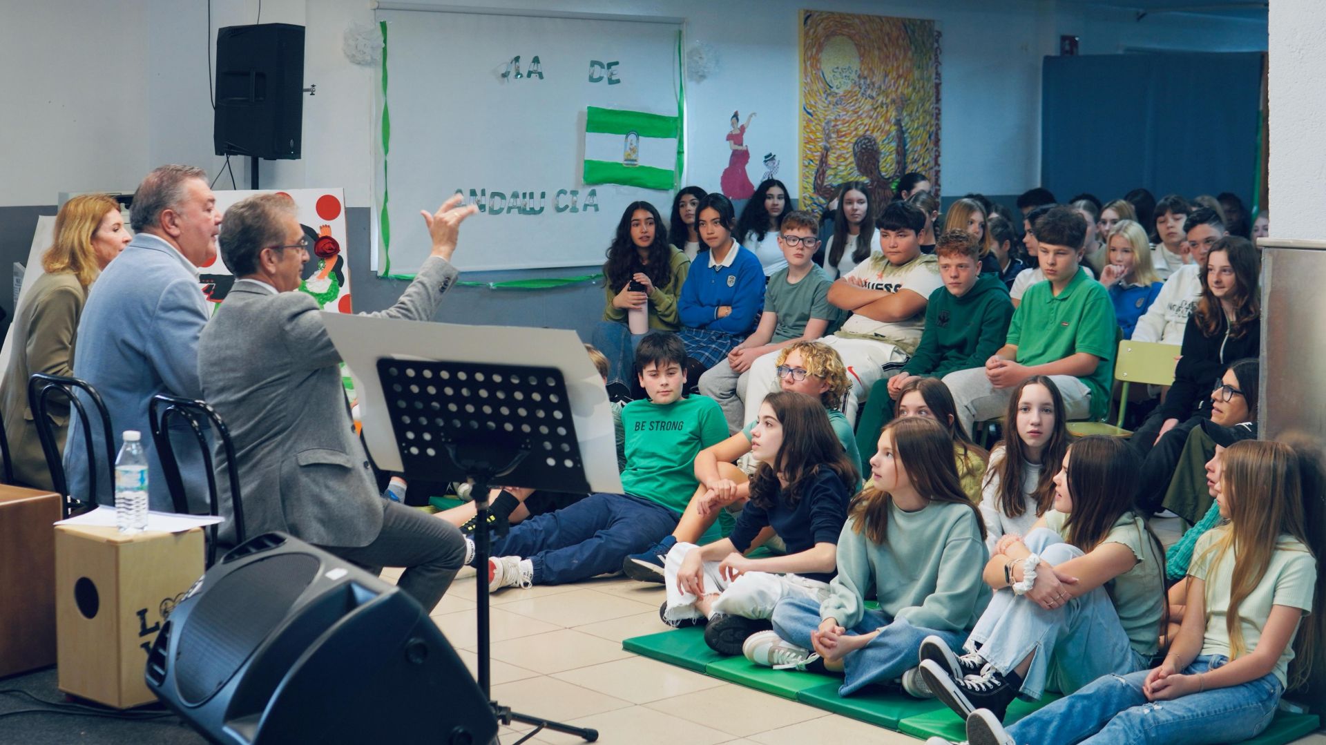 Pupils quiz Mijas councillor at Ark Christian School Andalusian breakfast